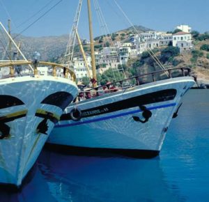 Boote im Hafen von Agía Galíni