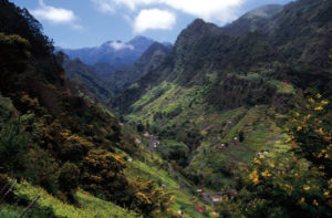 Berglandschaft bei Faial auf Madeira
