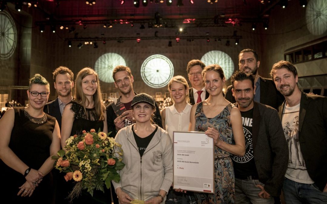 Deutscher Tourismuspreis 2017 für Dock Inn Hostel in Warnemünde