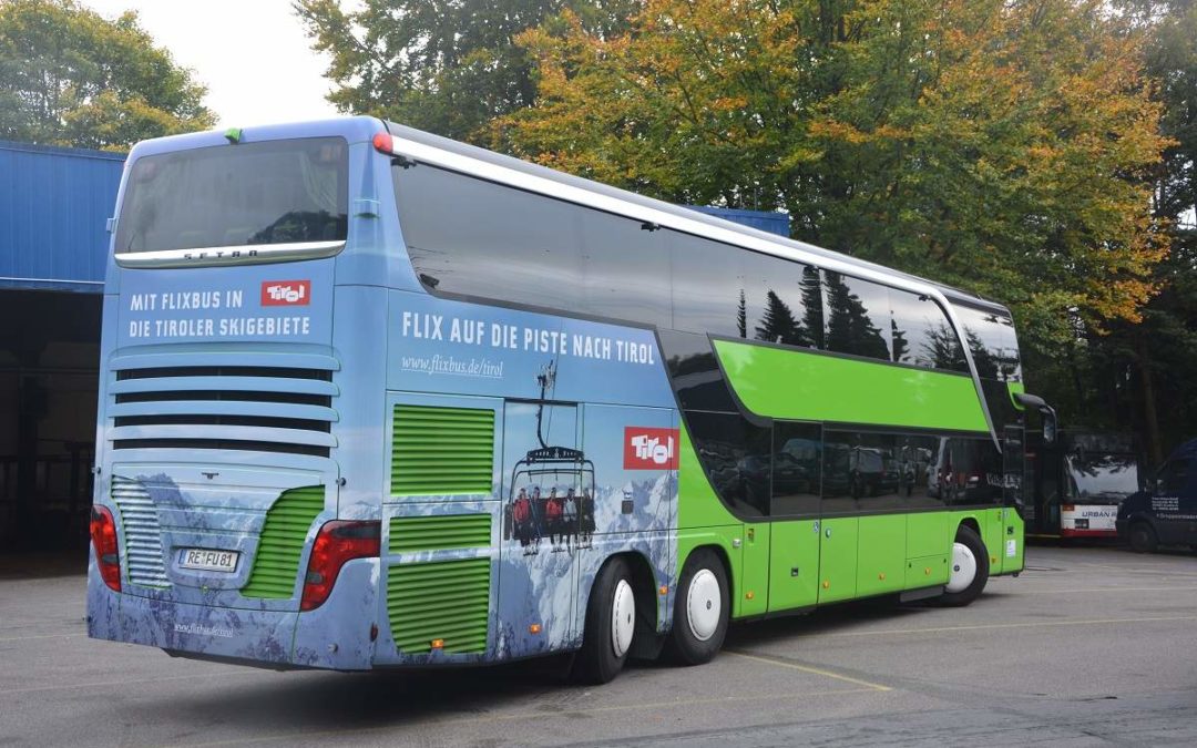 Neue Flixbus-Verbindungen in Tiroler Skigebiete