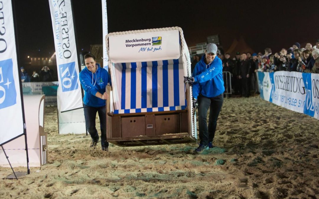 Usedom: Strandkorbsprint-Weltmeisterschaft am Strand von Ahlbeck