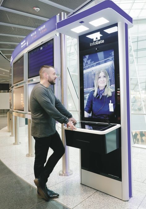 Auskünfte per Videotelefonie am Flughafen Frankfurt