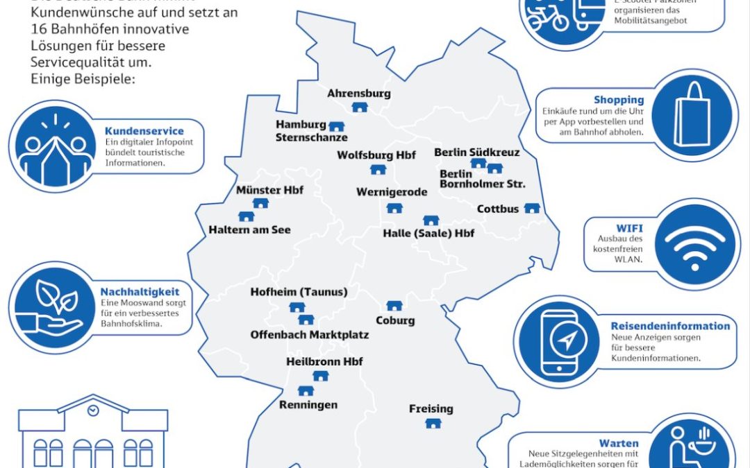 Deutsche Bahn plant attraktivere Zukunftsbahnhöfe in Deutschland