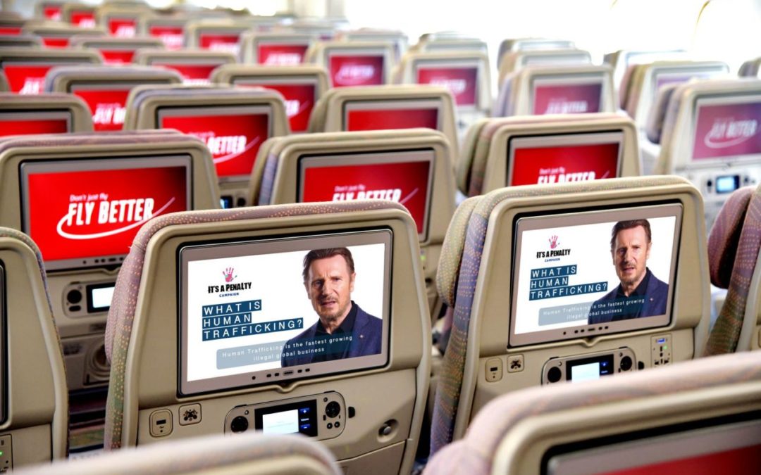 Emirates-Aufklärungskampagne gegen Menschenhandel mit Liam Neeson