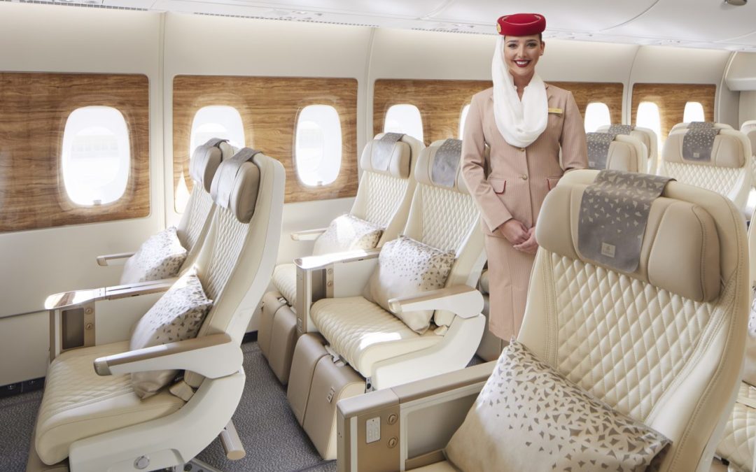 Emirates frischt Flugzeugkabinen im Airbus A380 auf