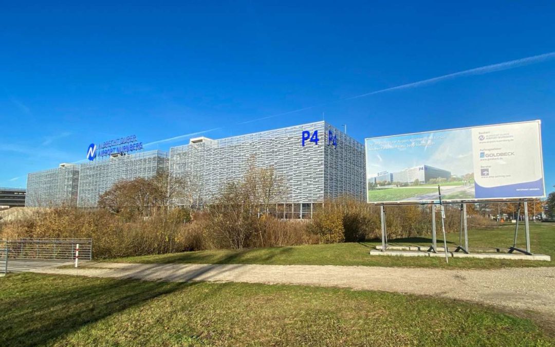 Neues Parkhaus mit 3600 Stellplätzen am Flughafen Nürnberg